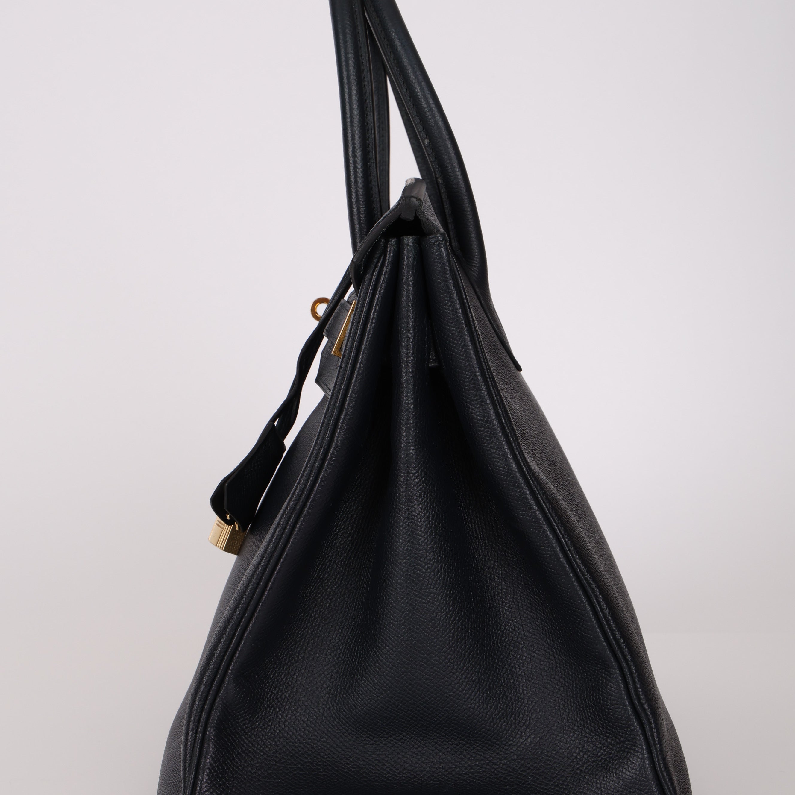 Hermès 2003 Bleu Marine Courchevel Birkin 35 Retourne GHW