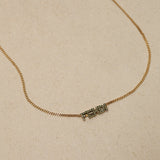 Fendi Crystal Logo Pendant Necklace