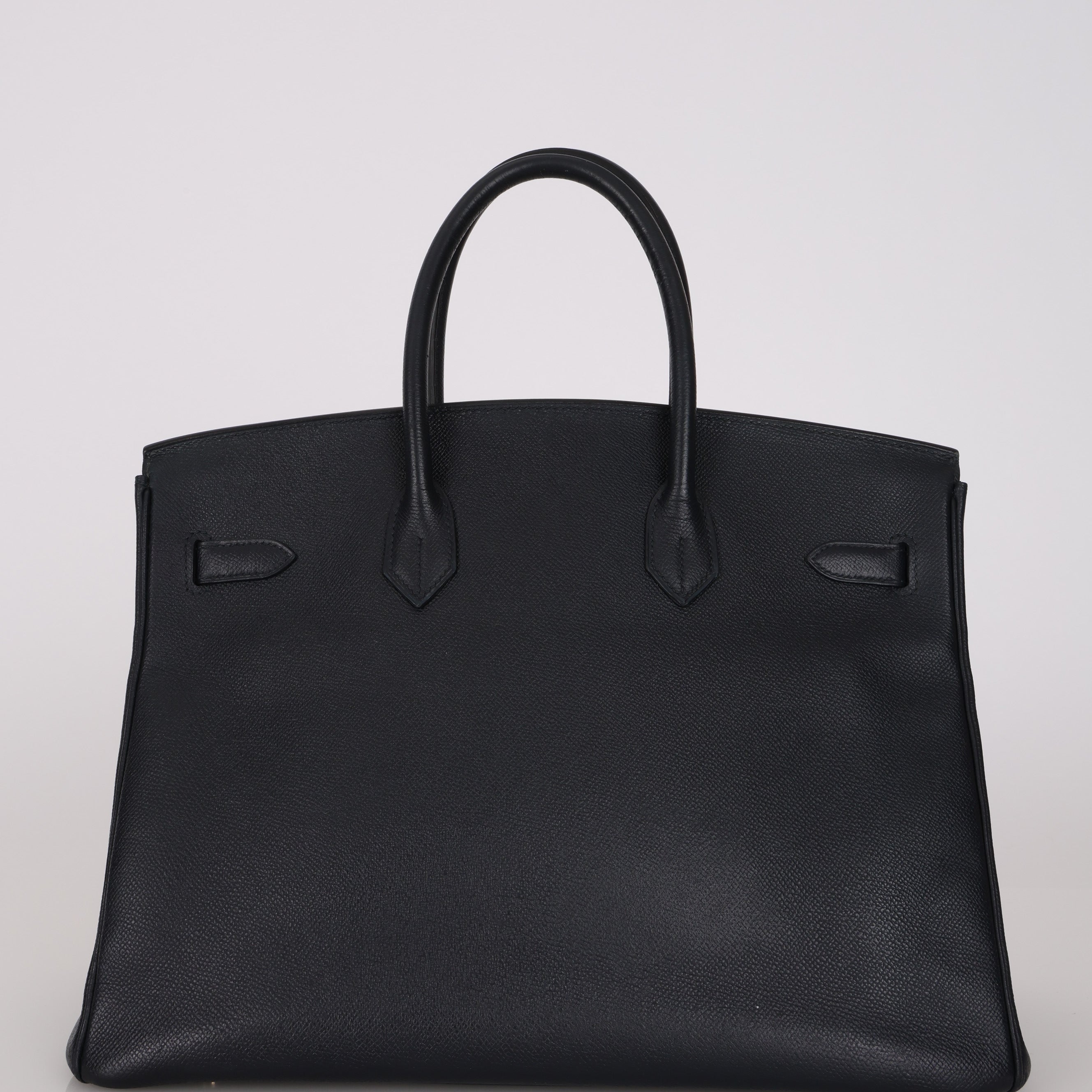 Hermès 2003 Bleu Marine Courchevel Birkin 35 Retourne GHW