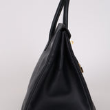 Hermès 2003 Bleu Marine Courchevel Birkin 35 Retourne GHW