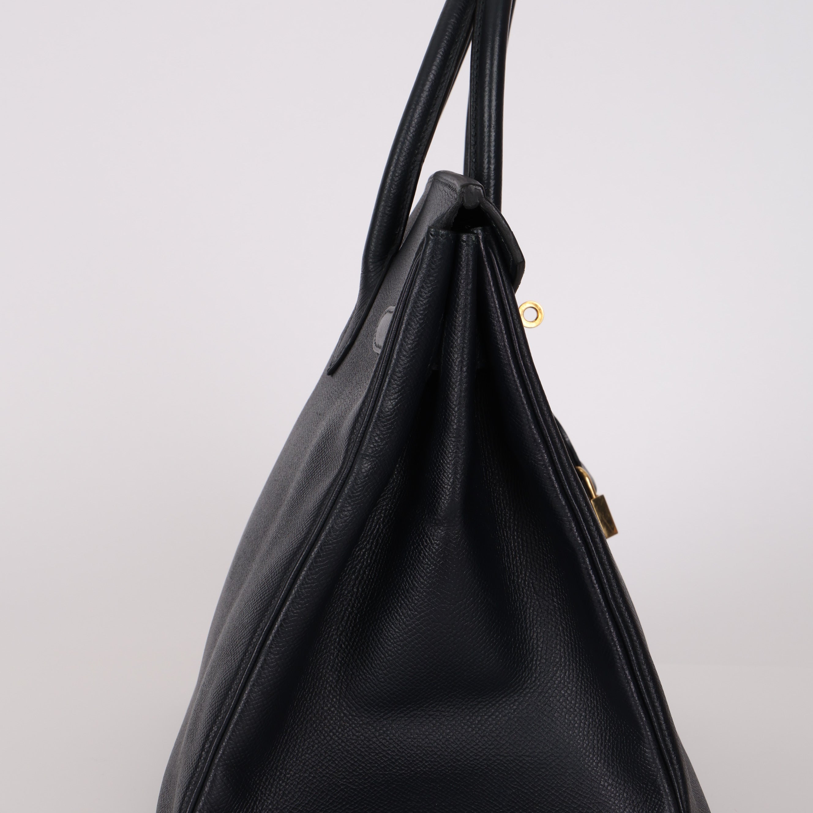 Hermès 2003 Bleu Marine Courchevel Birkin 35 Retourne GHW
