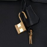 Hermès 2003 Bleu Marine Courchevel Birkin 35 Retourne GHW