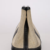 Rare Hermès 2006 Noir Buffle Skipper and Toile Garden Party Clutch TTPM PHW