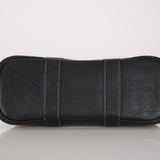 Rare Hermès 2006 Noir Buffle Skipper and Toile Garden Party Clutch TTPM PHW