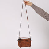 Loewe Cognac Mini Puzzle Bag