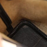 Rare Hermès 2006 Noir Buffle Skipper and Toile Garden Party Clutch TTPM PHW