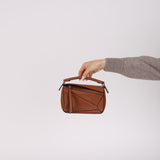 Loewe Cognac Mini Puzzle Bag