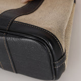 Rare Hermès 2006 Noir Buffle Skipper and Toile Garden Party Clutch TTPM PHW