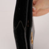 Hermès 1973 Noir Porosus Crocodile Annie Clutch GHW