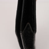 Hermès 1973 Noir Porosus Crocodile Annie Clutch GHW