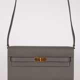 Hermès 2024 Gris Meyer Epsom Kelly To-Go Wallet GHW