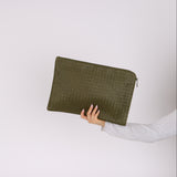Bottega Veneta Olive Intrecciato A3 Portfolio