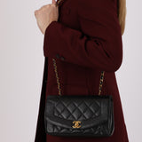 Ultra-Rare Chanel 1995 Caviar Small Diana Bag 24K GP
