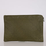 Bottega Veneta Olive Intrecciato A3 Portfolio