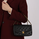 Ultra-Rare Chanel 1995 Caviar Small Diana Bag 24K GP