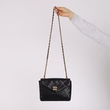 Chanel 1990s Lambskin Jeweled CC Envelope Flap Bag