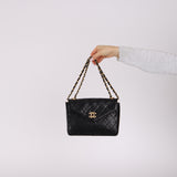 Chanel 1990s Lambskin Jeweled CC Envelope Flap Bag