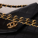 Chanel 1990s Lambskin Jeweled CC Envelope Flap Bag