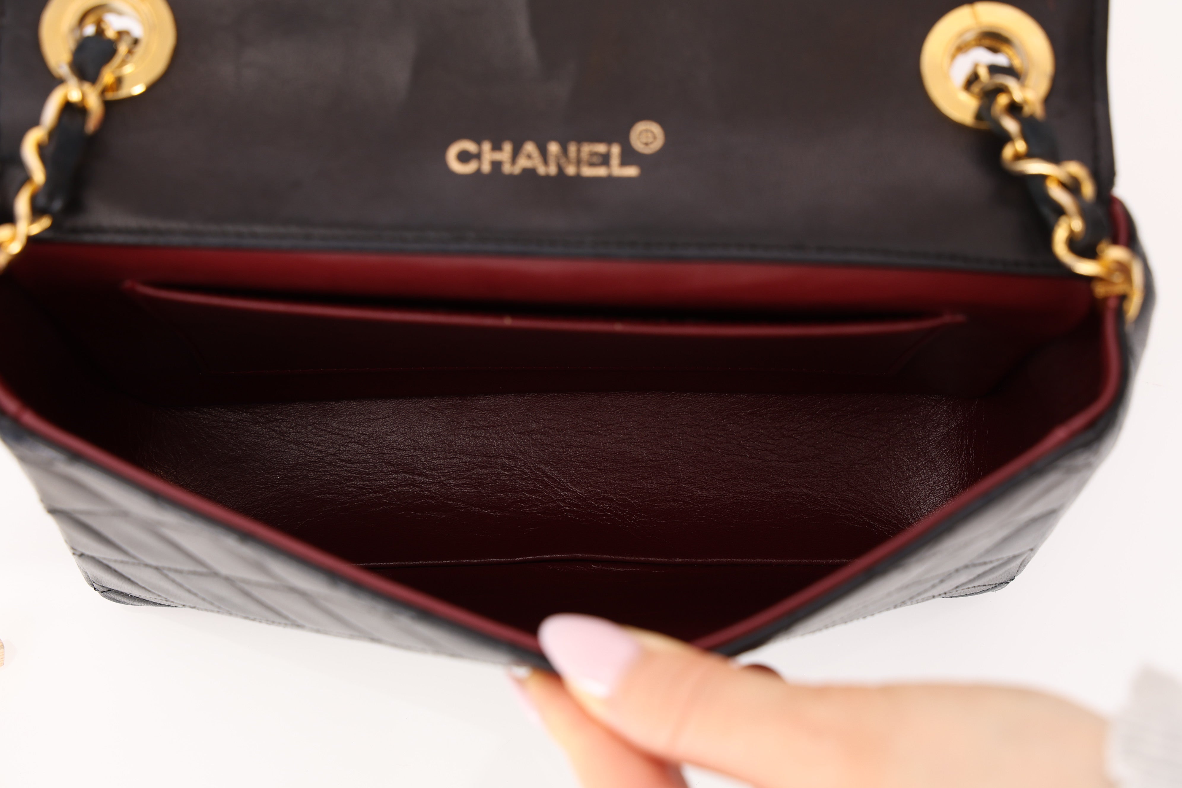 Chanel 1990s Lambskin Jeweled CC Envelope Flap Bag