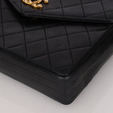 Chanel 1990s Lambskin Jeweled CC Envelope Flap Bag