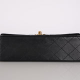 Chanel 1993 Lambskin Chain Top Handle Classic Flap 24K GP