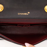 Chanel 1993 Lambskin Chain Top Handle Classic Flap 24K GP