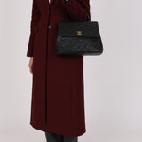 Chanel 1996 Caviar Jumbo Turnlock Kelly 24K GP