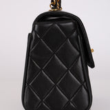 Chanel 1995 Lambskin Turnlock Square Box Flap Bag 24K GP