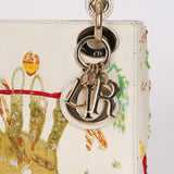 Rare Christian Dior x Spencer Sweeney 2015 Blanc Leather Diorodeo Embroidered Mini Lady Bag