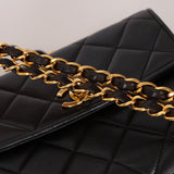 Chanel 1995 Lambskin Turnlock Square Box Flap Bag 24K GP