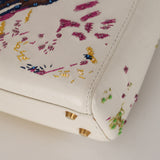 Rare Christian Dior x Spencer Sweeney 2015 Blanc Leather Diorodeo Embroidered Mini Lady Bag