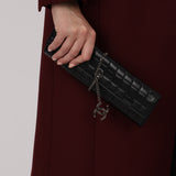 Chanel 2004 Lambskin Chocolate Bar Chain Tether Clutch