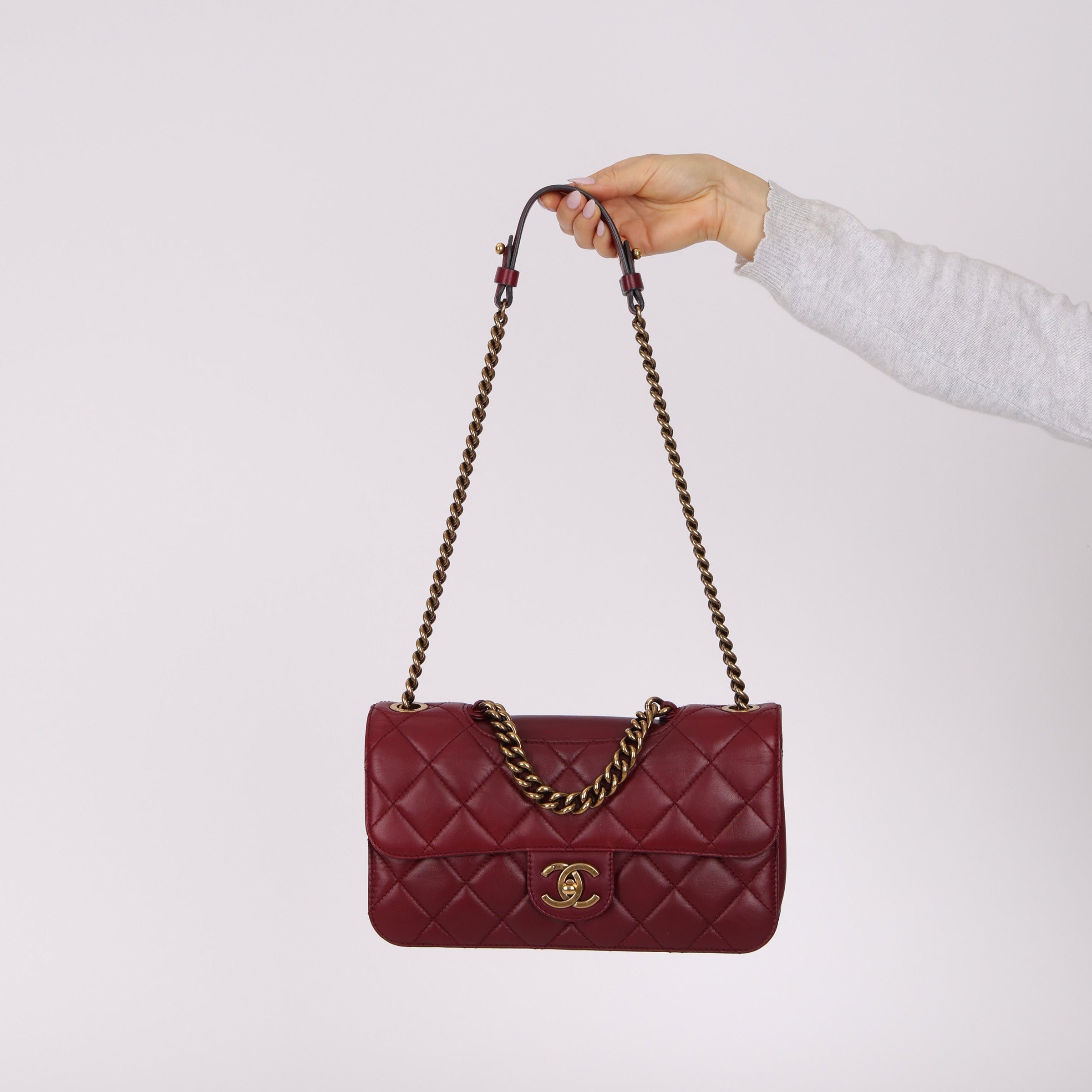 Chanel 2013 Bordeaux Medium Perfect Edge Flap Bag