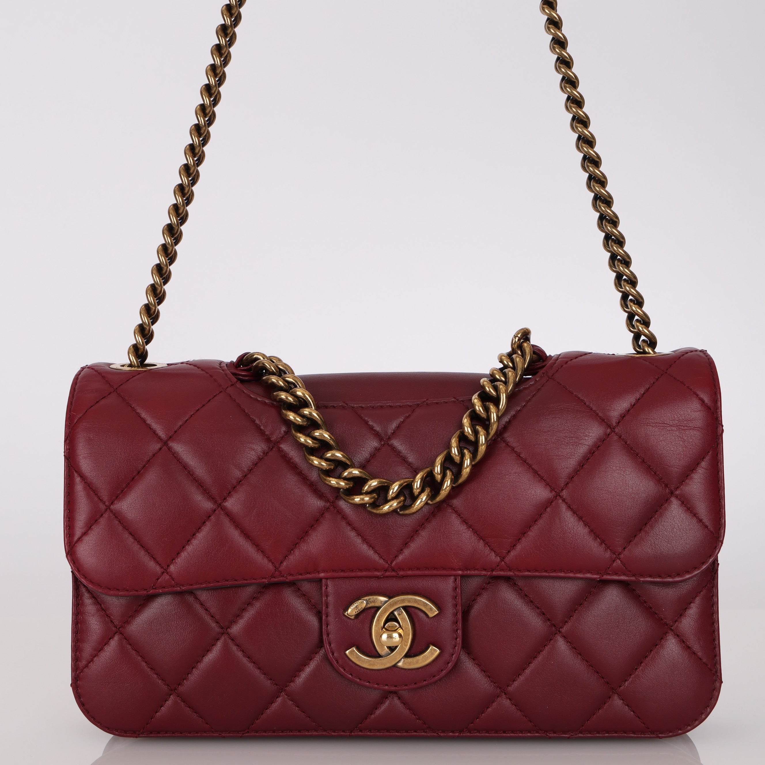Chanel 2013 Bordeaux Medium Perfect Edge Flap Bag