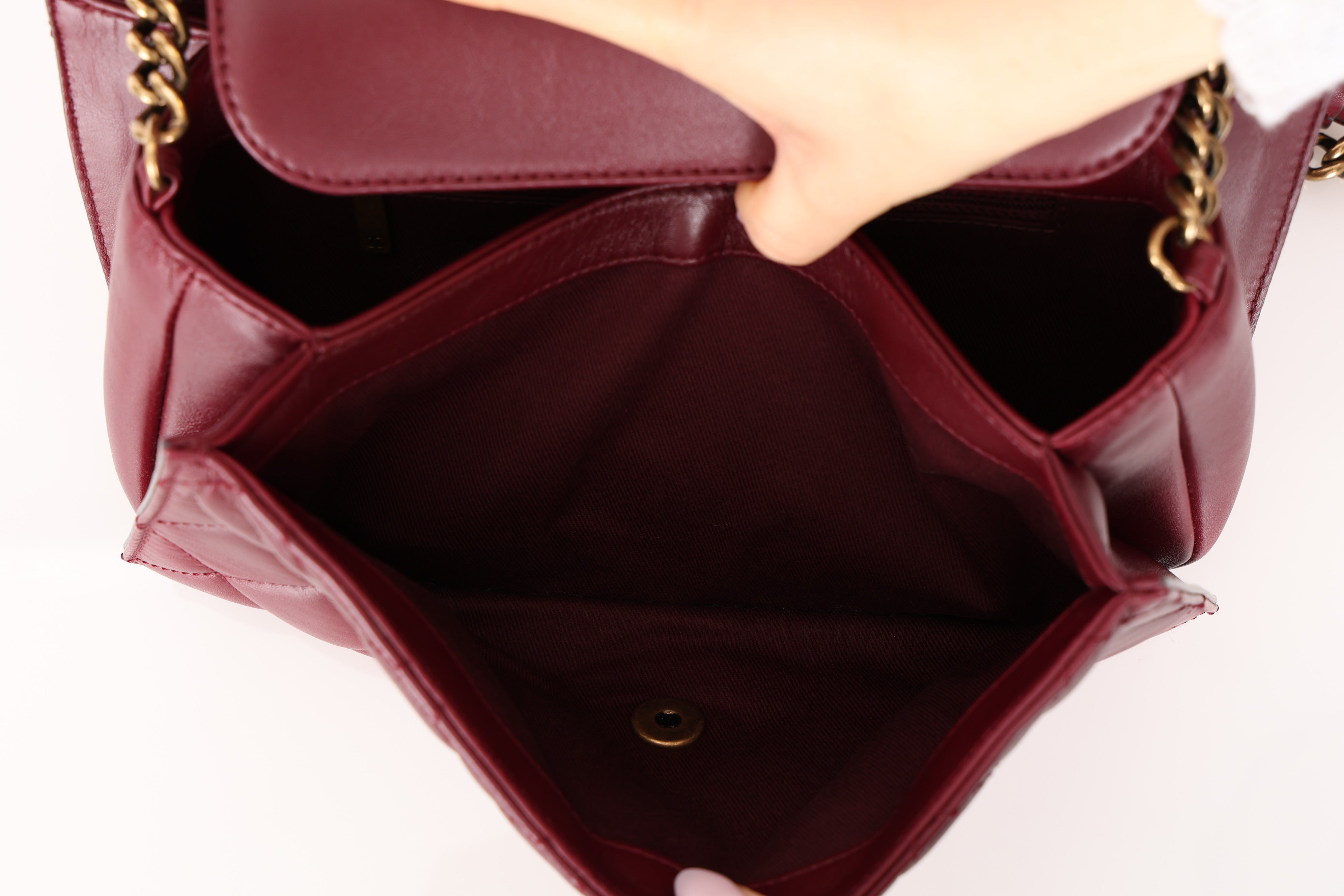Chanel 2013 Bordeaux Medium Perfect Edge Flap Bag