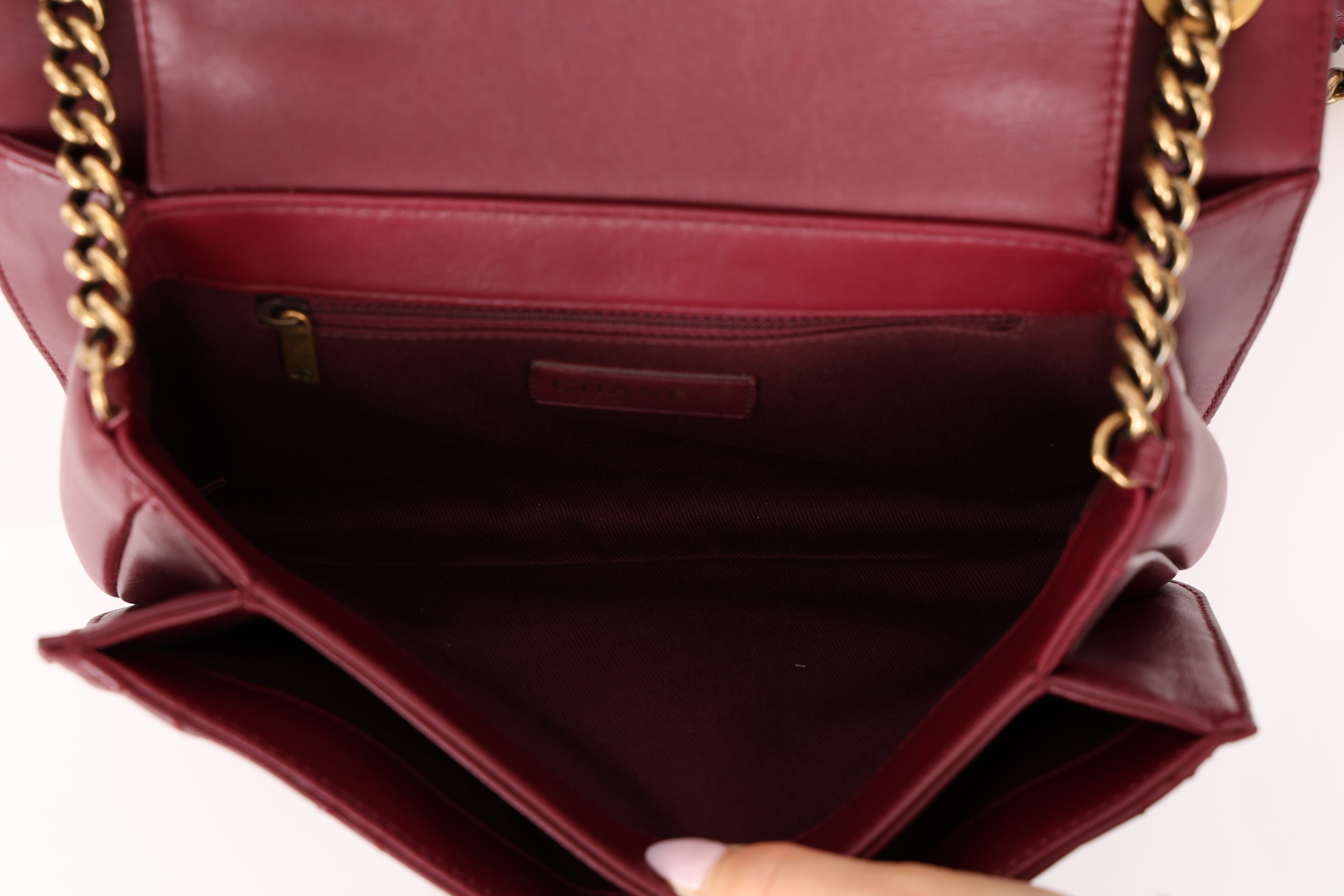 Chanel 2013 Bordeaux Medium Perfect Edge Flap Bag