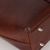 Christian Dior 2005 Brown Shell Cordovan Floral Embroidered Romantique Tote
