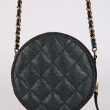 Chanel 2019 Iridescent Caviar Round Clutch on Chain