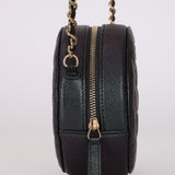 Chanel 2019 Iridescent Caviar Round Clutch on Chain