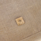 Fendi Natural Linen Floral Embroidered Baguette