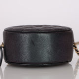 Chanel 2019 Iridescent Caviar Round Clutch on Chain