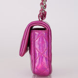 Chanel 2023 Iridescent Patent Quilted CC Hook Card Holder