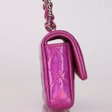 Chanel 2023 Iridescent Patent Quilted CC Hook Card Holder