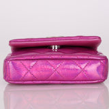 Chanel 2023 Iridescent Patent Quilted CC Hook Card Holder