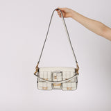 Fendi Blanc Leather Romano Multi Pocket Baguette