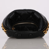 Chanel 2025 Shiny Crumpled Lambskin Quilted Chain Around Mini Pouch