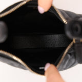 Chanel 2025 Shiny Crumpled Lambskin Quilted Chain Around Mini Pouch
