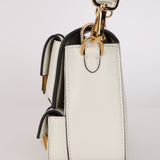 Fendi Blanc Leather Romano Multi Pocket Baguette