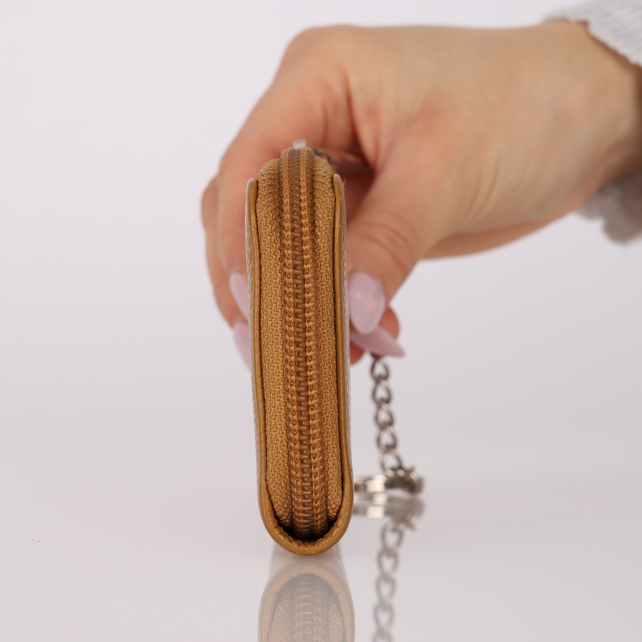Chanel 2014 Beige Caviar Timeless Coin Case