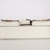 Fendi Blanc Leather Romano Multi Pocket Baguette